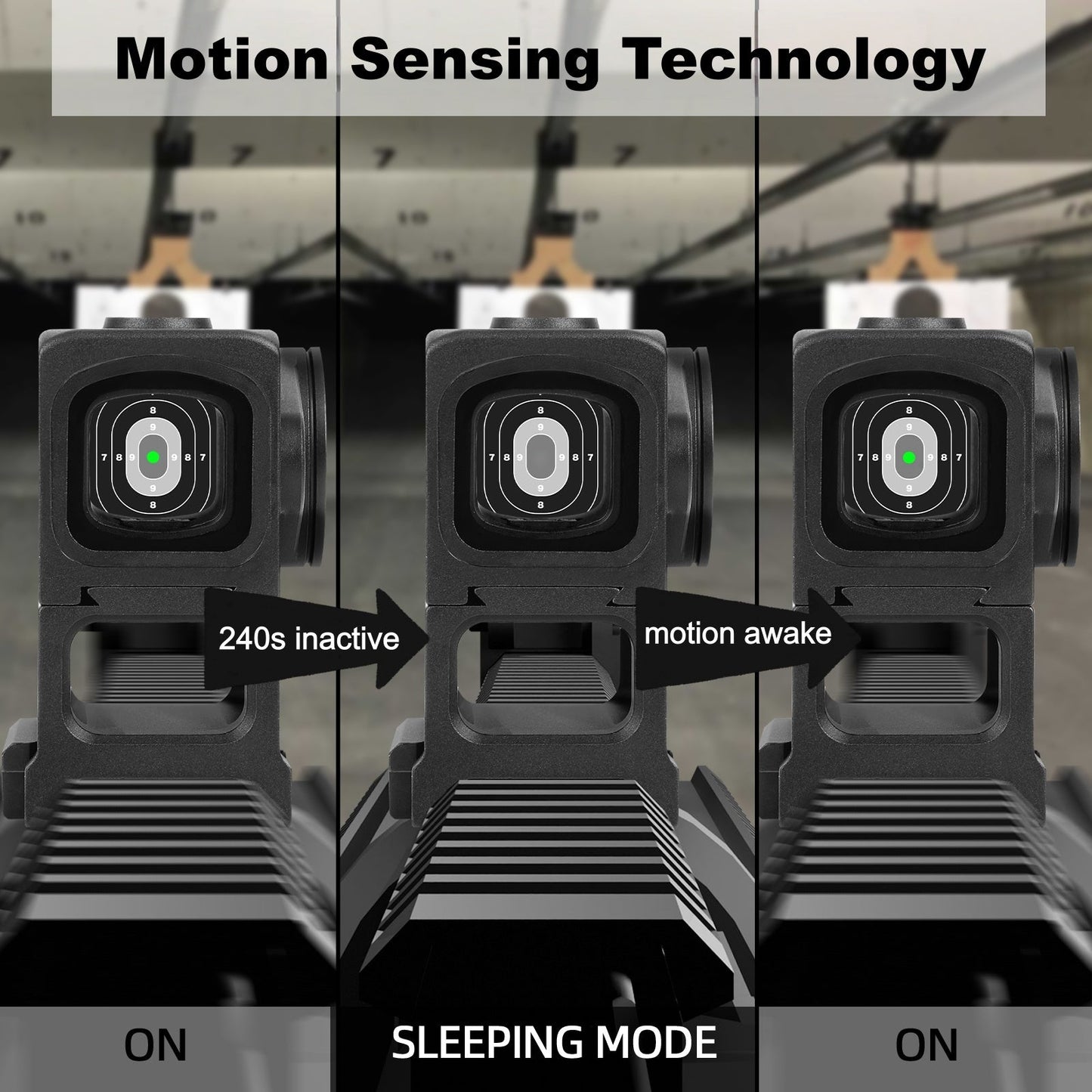 Dalbinowl OTUS - G Enclosed Green Dot Sights for ACRO Footprint - Motion Awake - 3 MOA Closed Emitter Reflex Sight - with Adapter Plates for RMR Footprint & Glock MOS & Picatinny Rails - Dalbinowl Optic