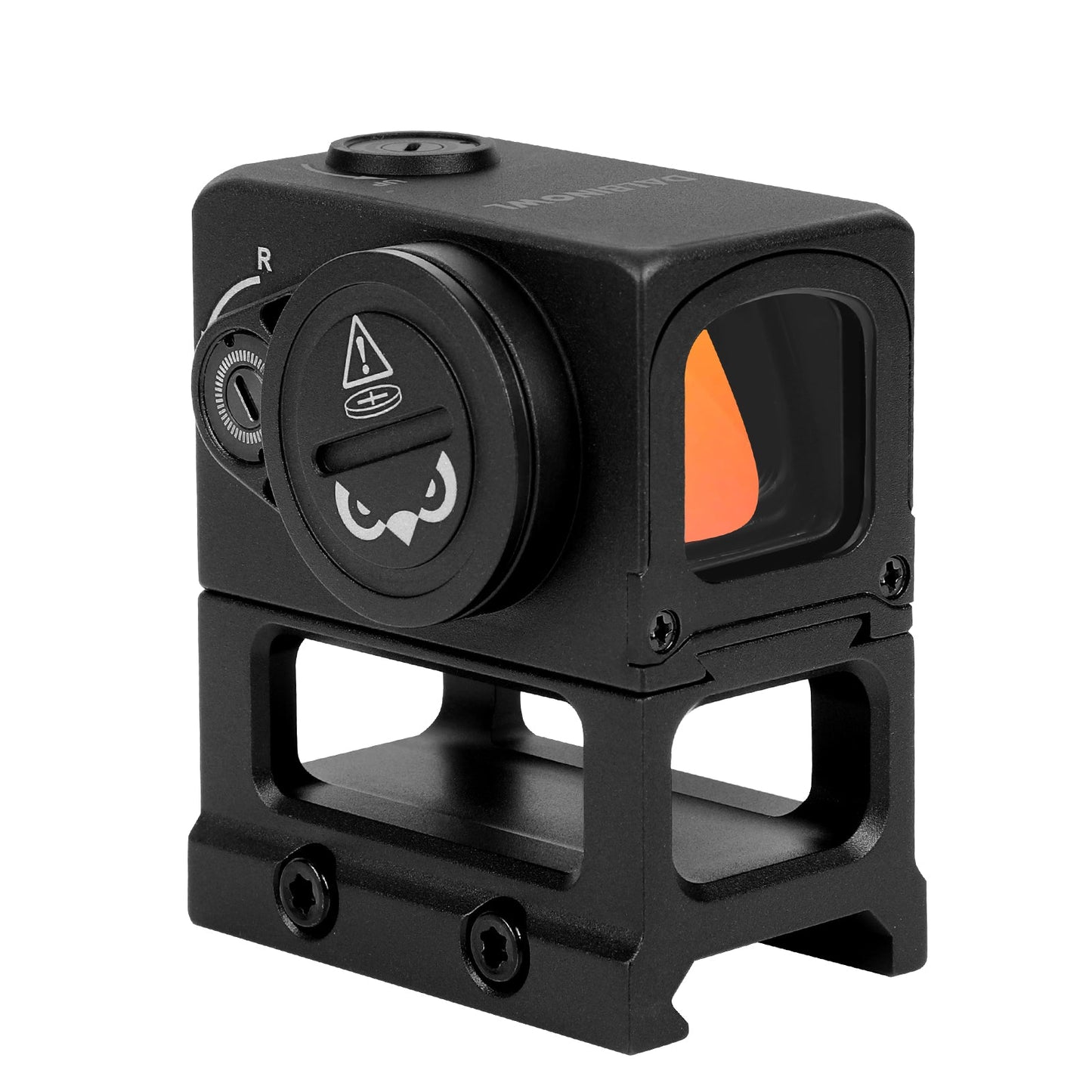 DALBINOWL OTUS - R Enclosed Red Dot Sights for ACRO Footprint - Motion Awake - 3 MOA Closed Emitter Reflex Sight - with Adapter Plates for RMR Footprint & Glock MOS & Picatinny Rails - Dalbinowl Optic