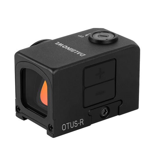 DALBINOWL OTUS - R Enclosed Red Dot Sights for ACRO Footprint - Motion Awake - 3 MOA Closed Emitter Reflex Sight - with Adapter Plates for RMR Footprint & Glock MOS & Picatinny Rails - Dalbinowl Optic