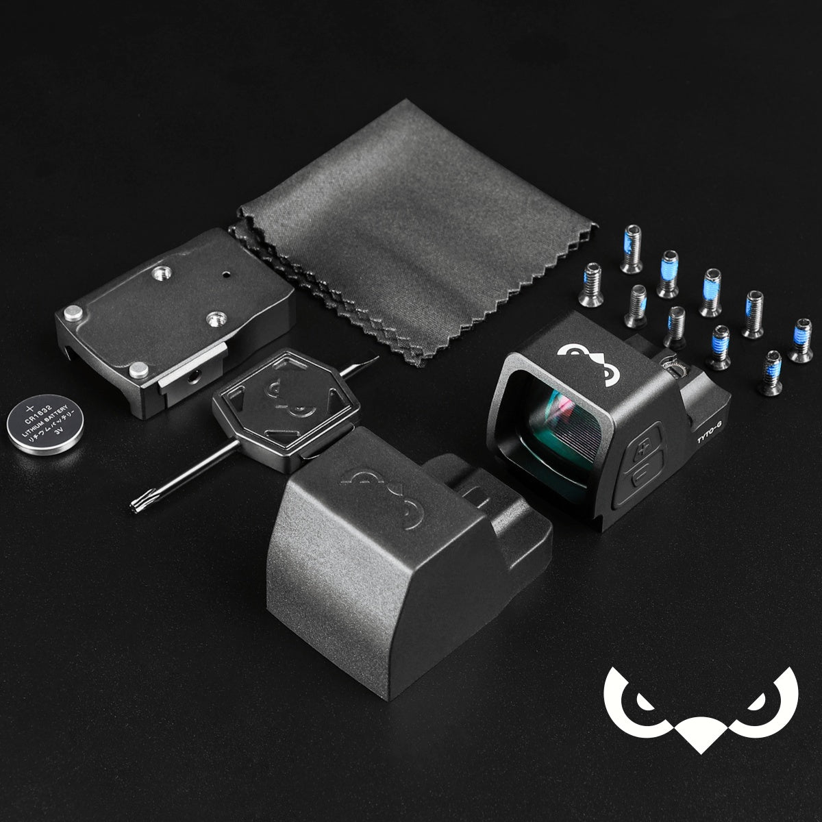 Dalbinowl TYTO - G Green Dot Sight for RMR Footprint Motion Awake 2.5 MOA Open Reflex Sight Aluminum Pistol Optic for Full - Sized Handguns - Dalbinowl Optic