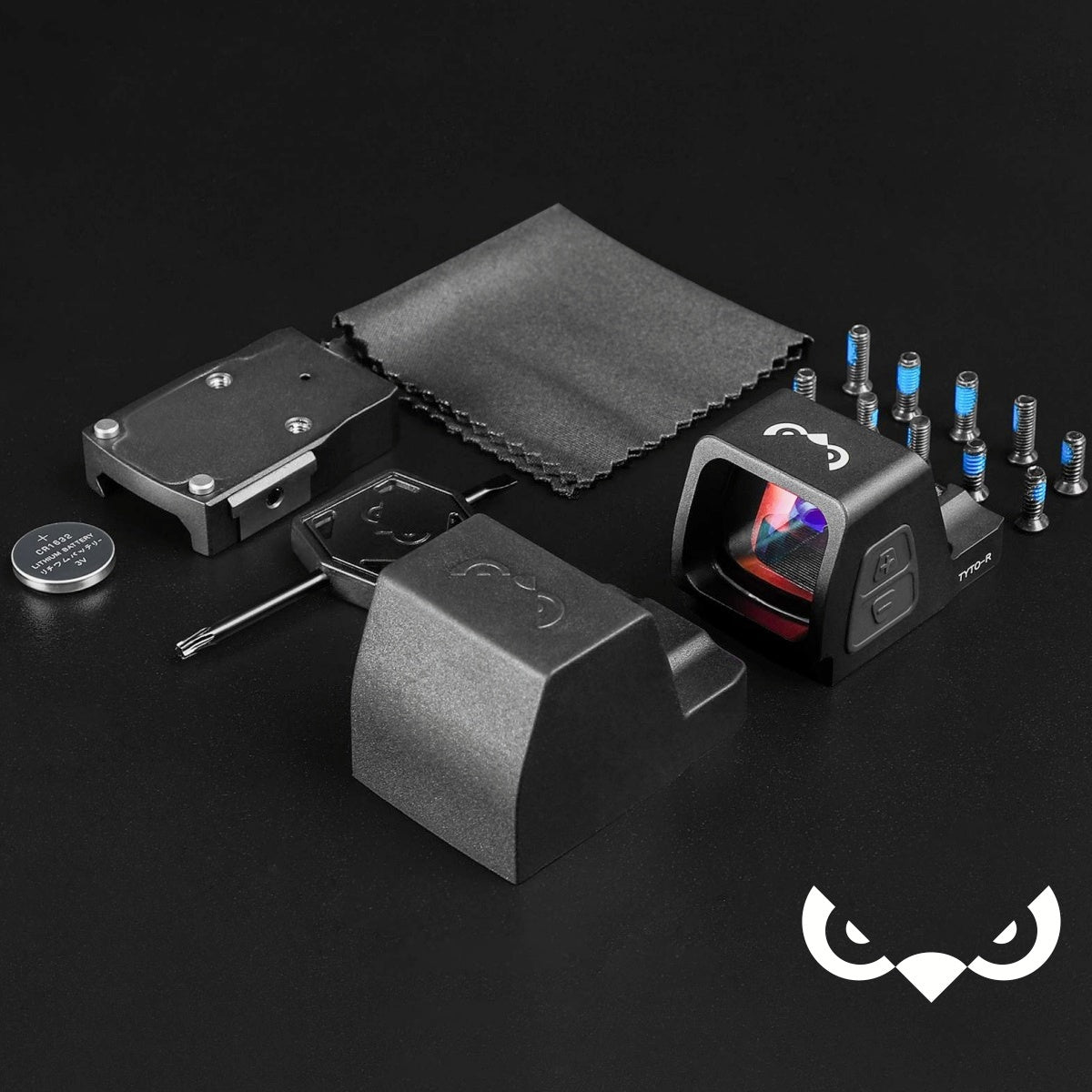 Dalbinowl TYTO - R 2.5 MOA Red Dot Sight for RMR Footprint Pistols Shake Awake Open Reflex Sight - Dalbinowl Optic