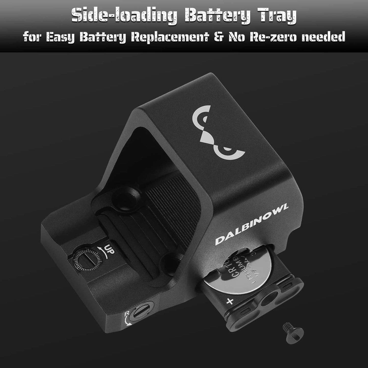 Dalbinowl TYTO - R 2.5 MOA Red Dot Sight for RMR Footprint Pistols Shake Awake Open Reflex Sight - Dalbinowl Optic